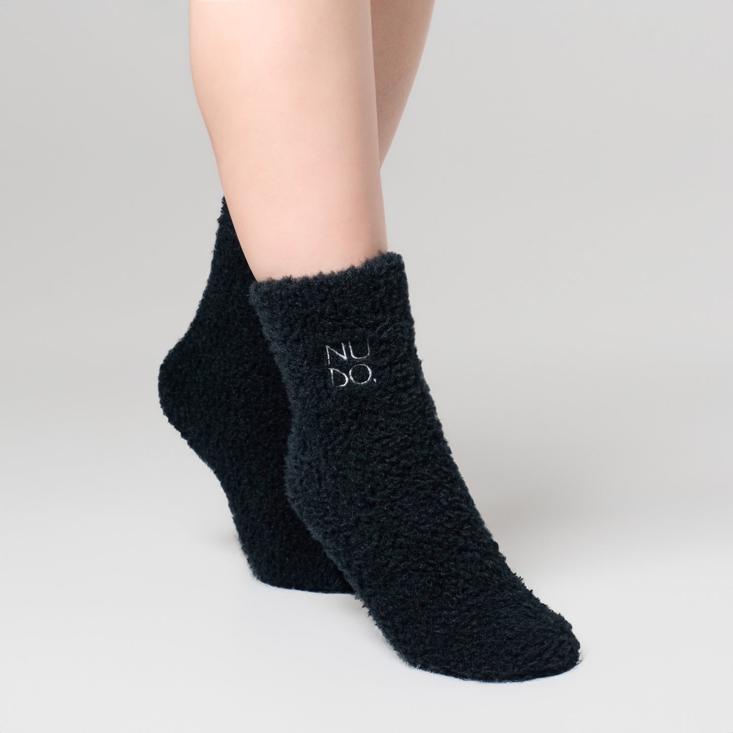 NU DO. Room Socks 2P - Gray / Black