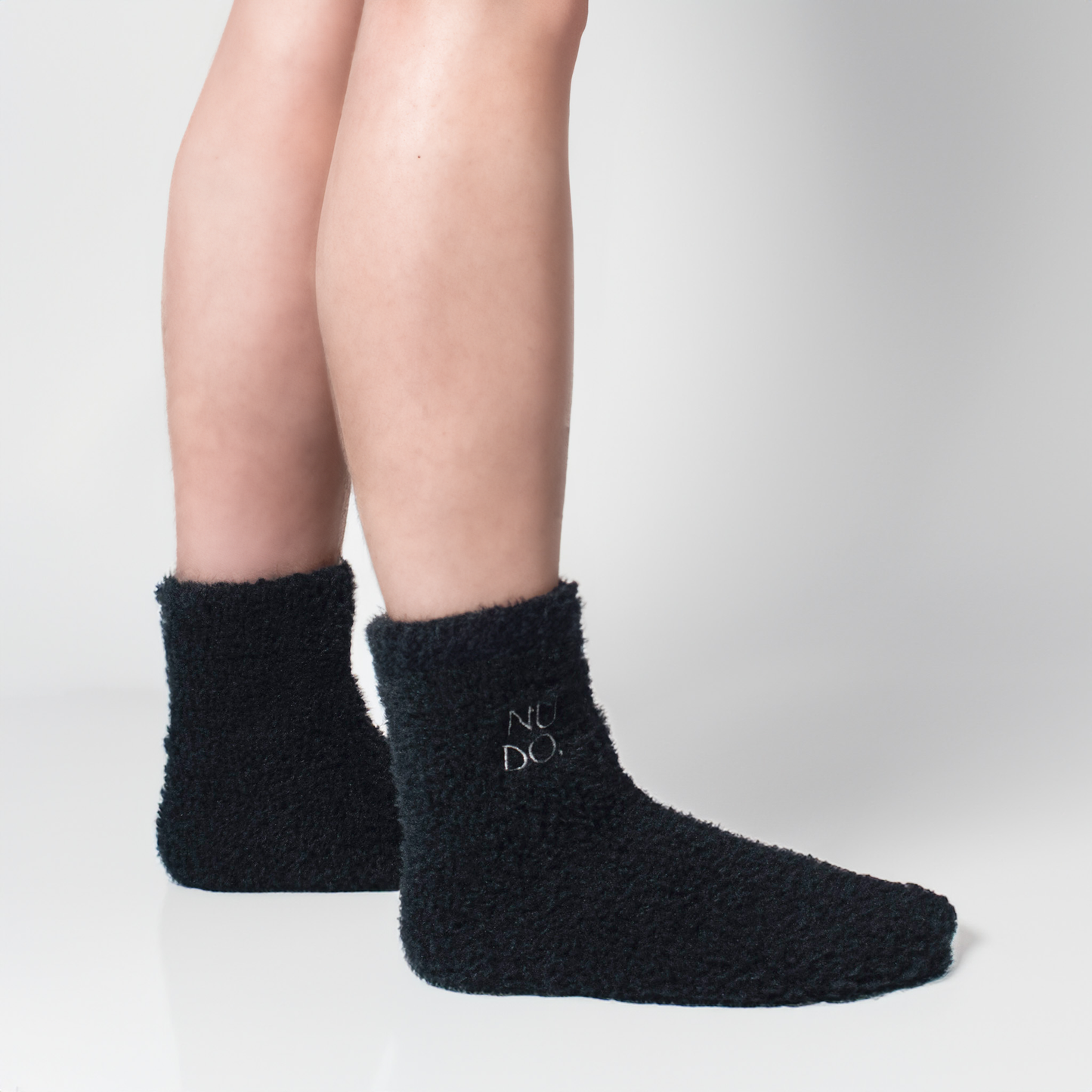 NU DO. Room Socks 2P - Gray / Black
