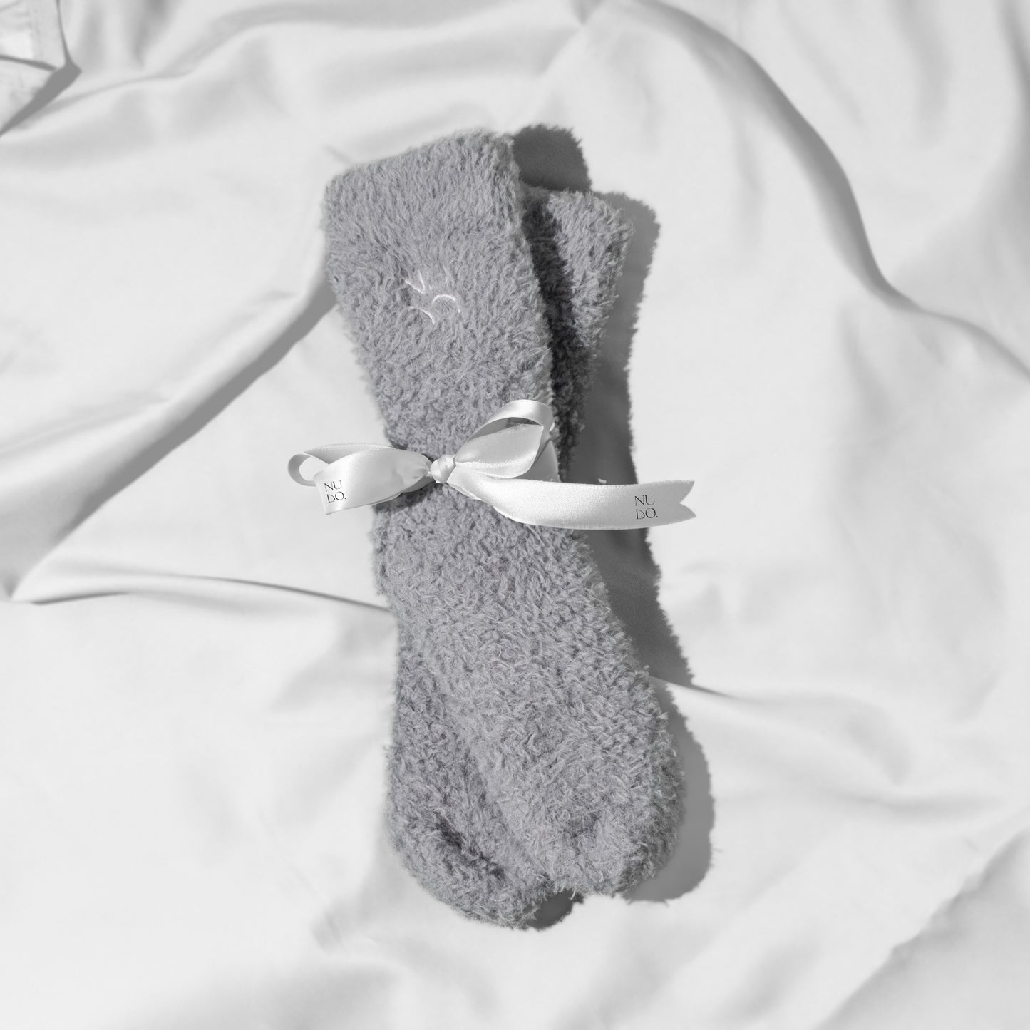 NU DO. Room Socks 2P - Gray / Black