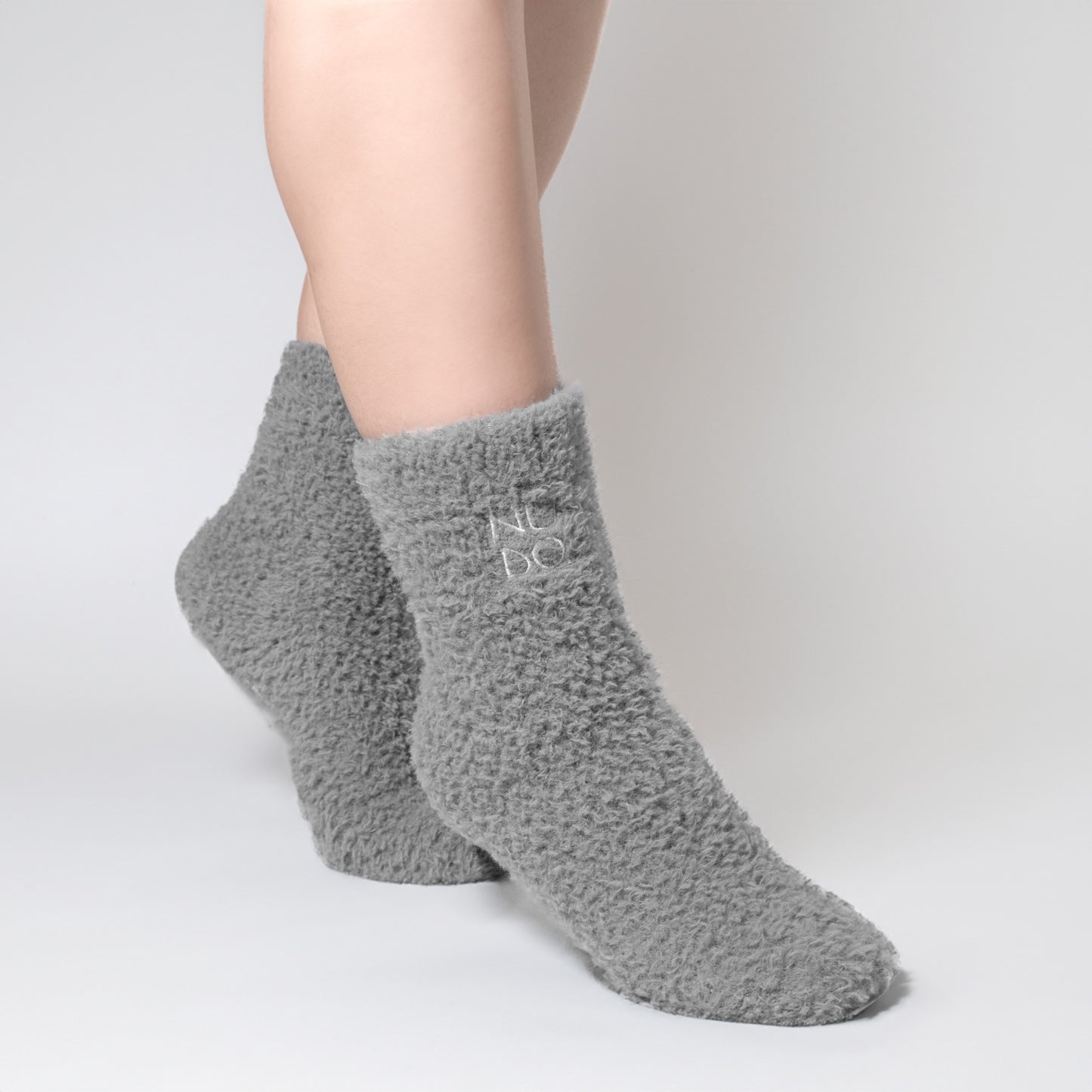 NU DO. Room Socks 2P - Gray / Black