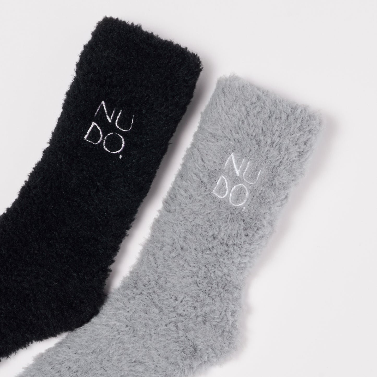 NU DO. Room Socks 2P - Gray / Black